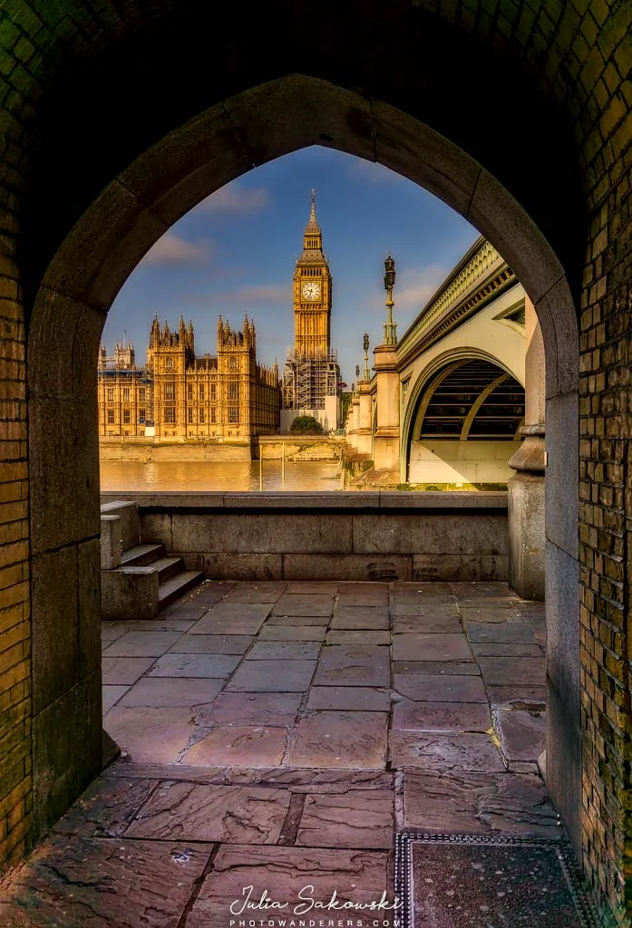Parliament and Big Ben from the Thames riverbank
