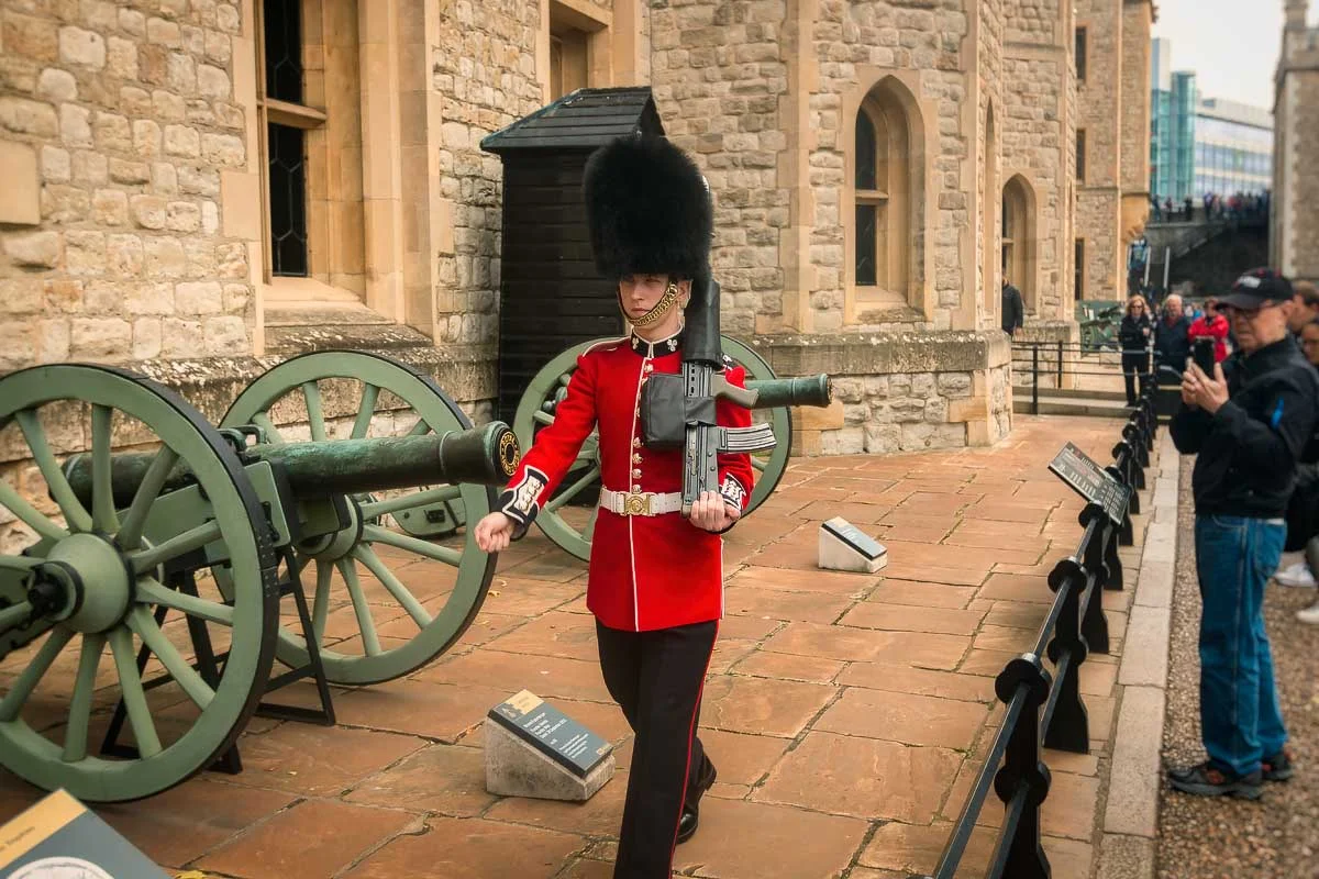 Guard at Royal Crown Jewels, London