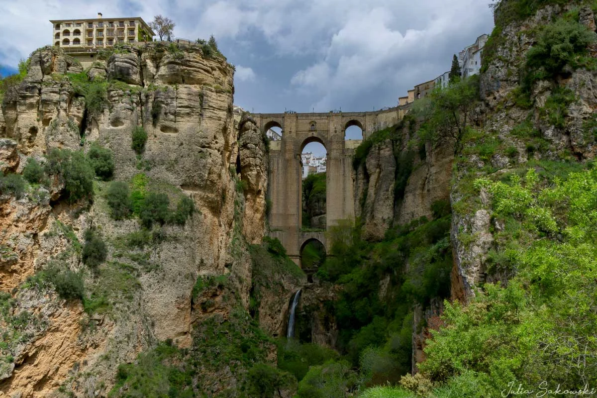 Puente Nuevo Bridge from below, Ronda