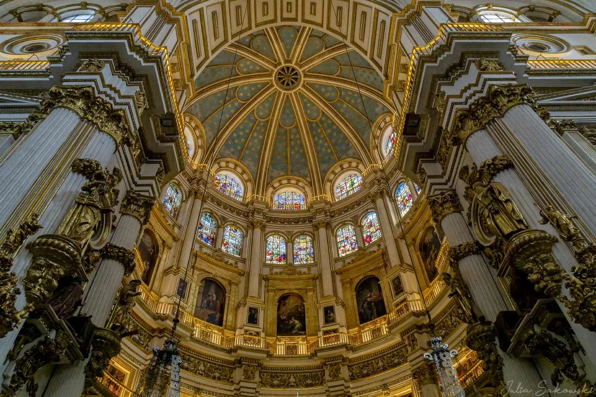 Golden dome of Main Chapel in Granada Cathedral