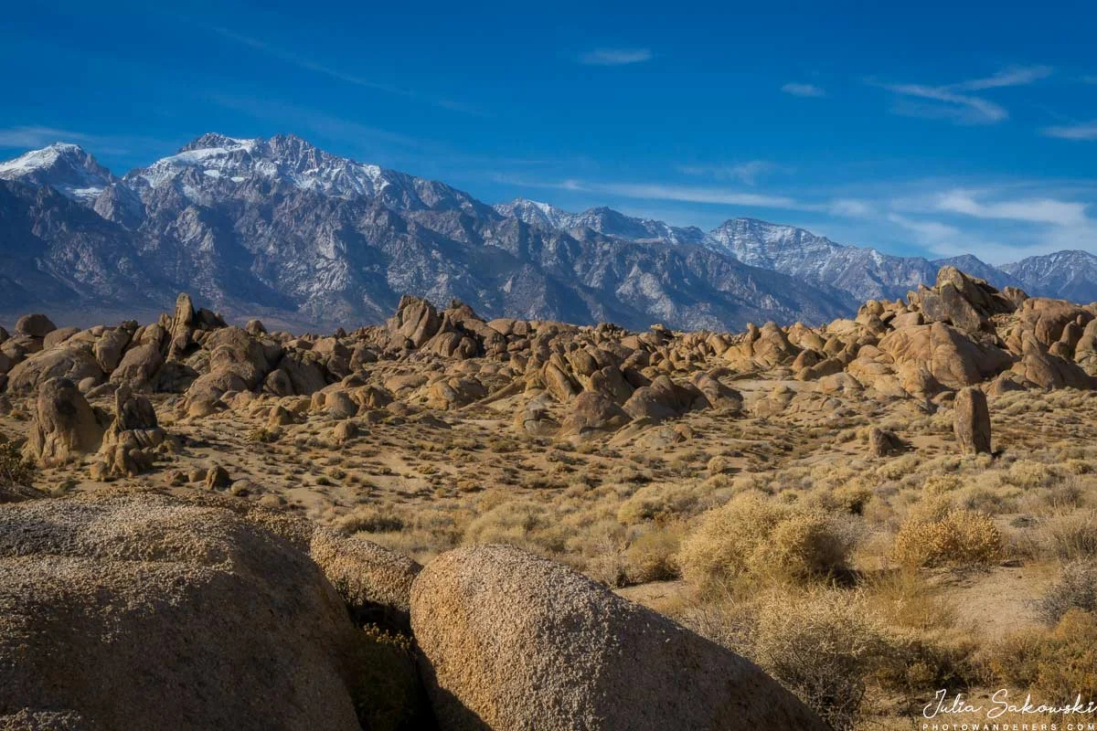 Alabama Hills rocks from the car