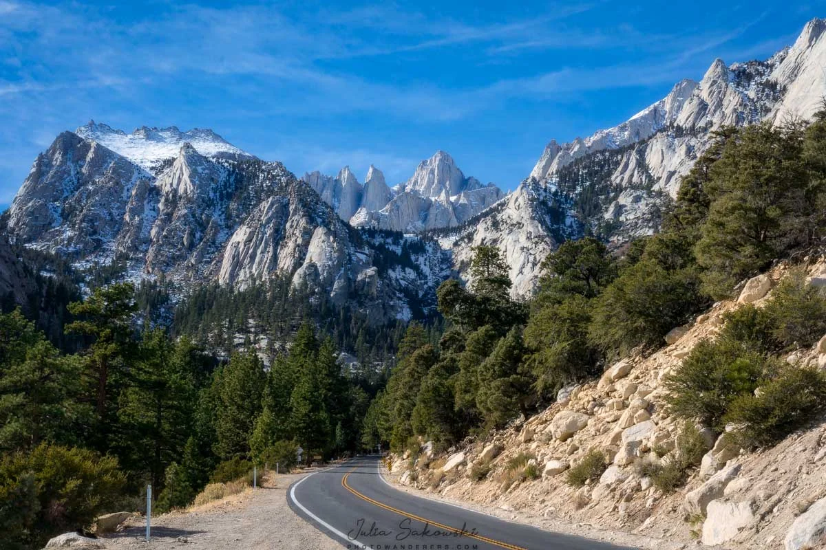 Mount Whitney summit from the road