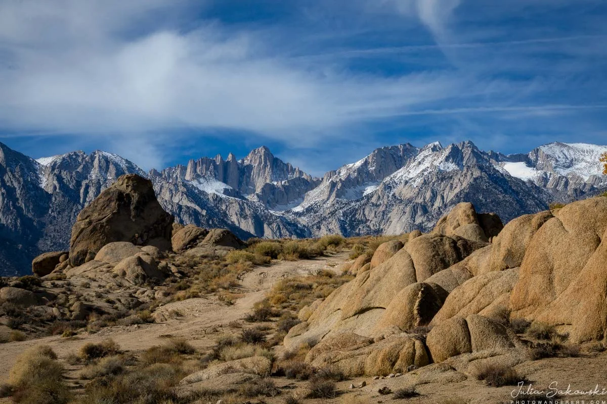 Rocks, mountains and sky, Alabama Hills