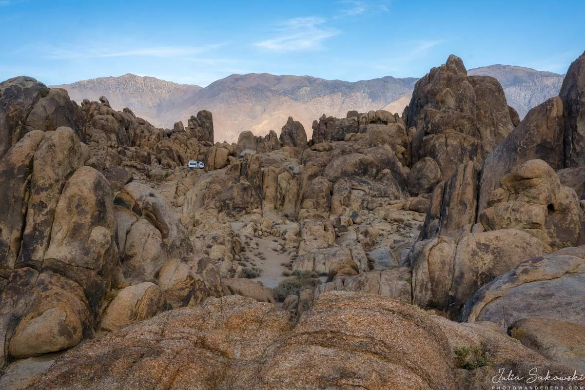 Breathtaking campsite among the rocks