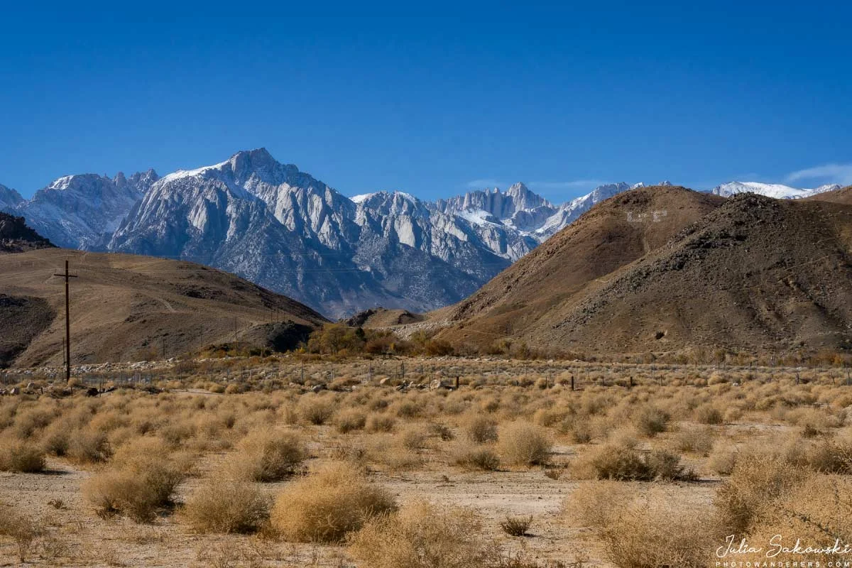 View of Mount Whitney from Lone Pine, CA