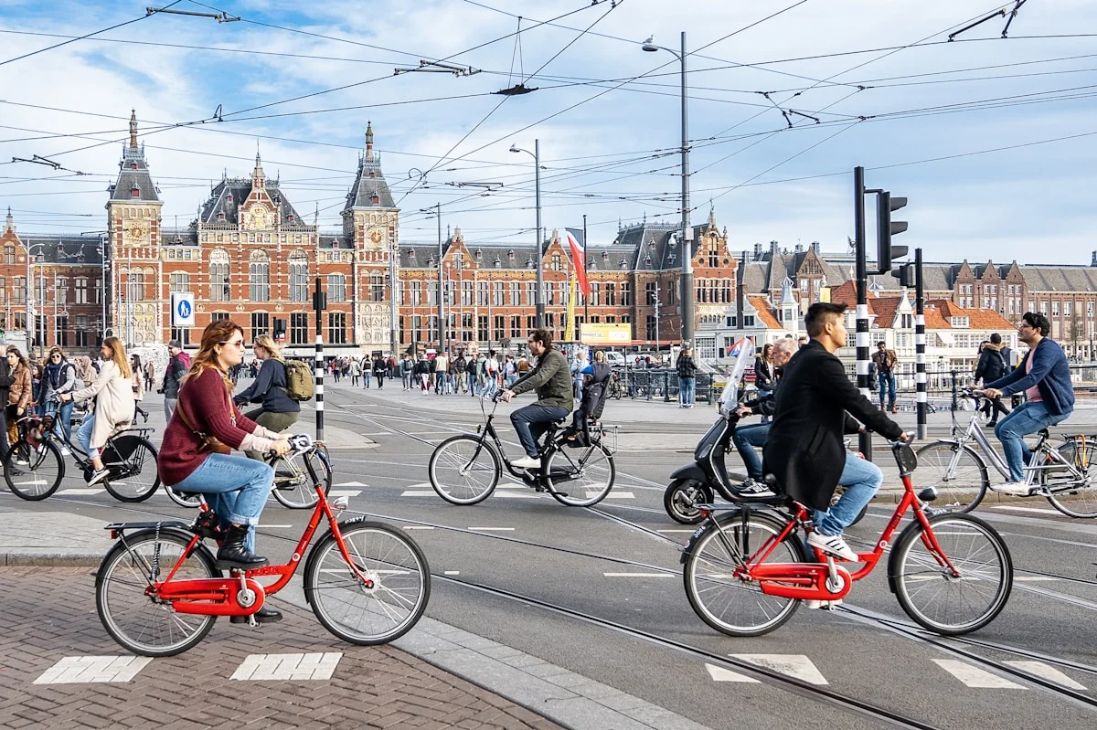 Bikes near Central Station, Amsterdam