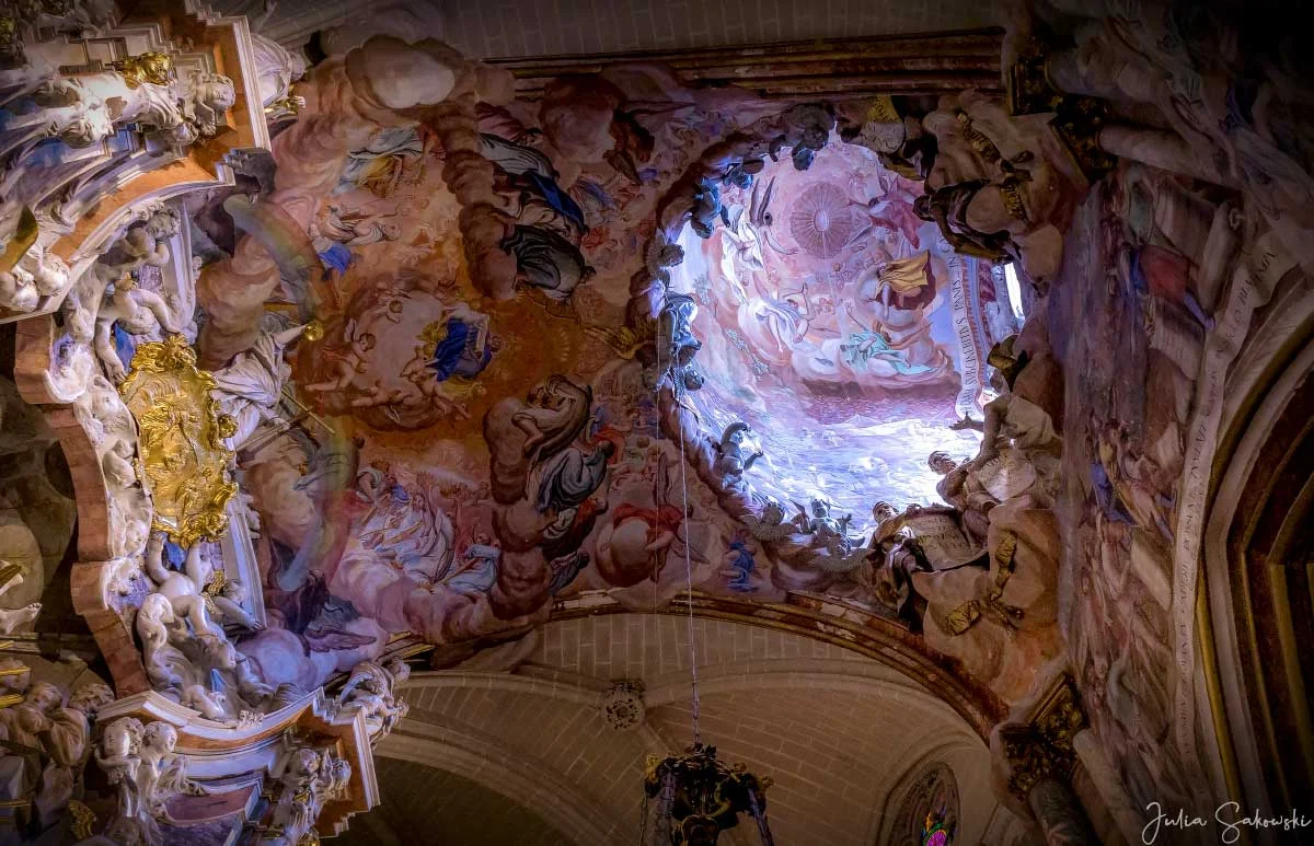 Ceiling of the El Transparente chapel, Cathedral of Toledo, Spain.