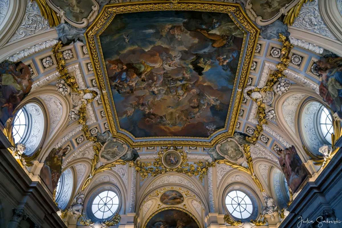 Frescoes on the ceiling of the Grand Staircase of the Royal Palace of Madrid