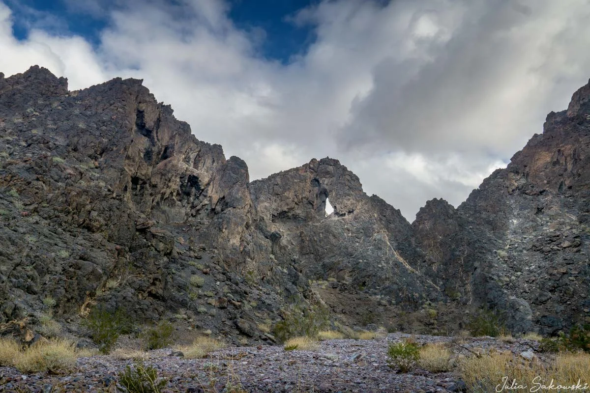 A small window in the rock. Echo Canyon.