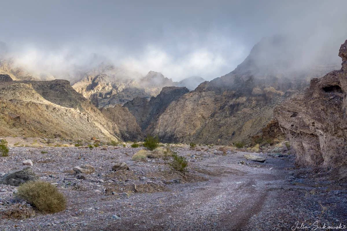 The beginning of Echo Canyon in Death Valley National Park.