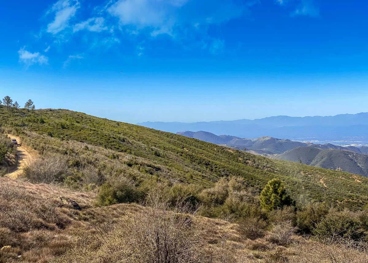 At the junction with Main Divide Road, Saddleback Mountain, California